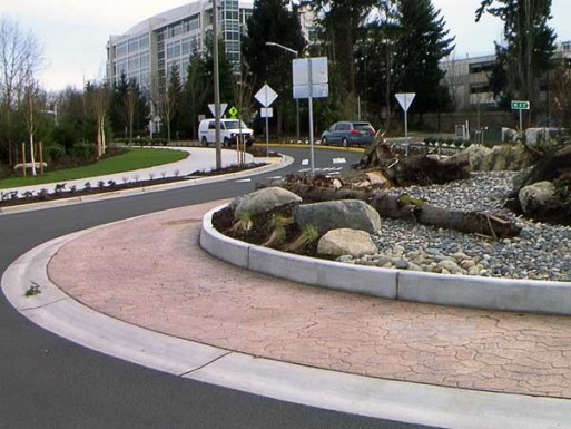 The 36th Street Bridge architectural decorative concrete project in Redmond, Washington was awarded to the Belarde Company.