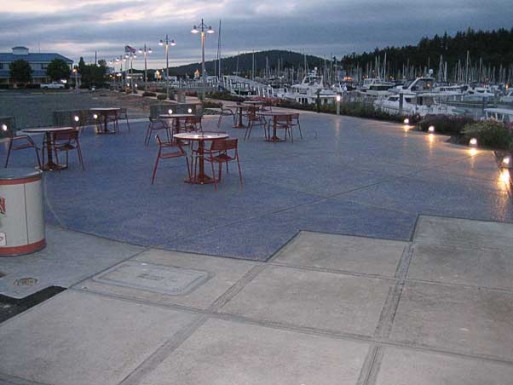 The Cap Sante Boat Haven architectural concrete in Anacortes, Washington near Seattle was awarded to the Belarde Company.