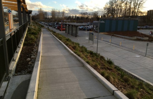 Sound Transit Tukwila Sounder Station.  PCC paving, site work, stairs, walls, ramps, curbs by the Belarde Company
