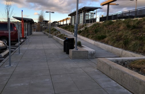 Sound Transit Tukwila Sounder Station.  PCC paving, site work, stairs, walls, ramps, curbs by the Belarde Company