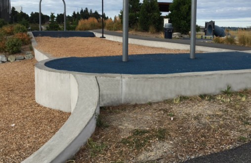 Decorative Architectural Lithocrete concrete spray park pervious concrete by Belarde Company Beacon Mountain Park Seattle, Washington