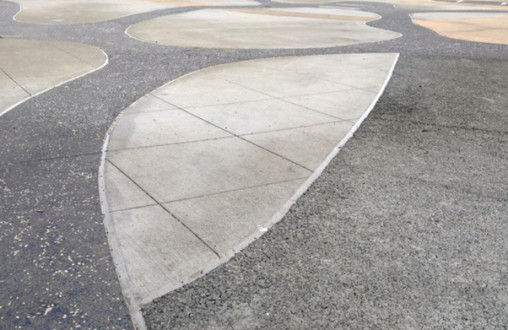 Decorative concrete, Architectural concrete,  Lithocrete concrete, spray park, splash pad, pervious concrete, by Belarde Company, Beacon Mountain Park, Seattle, Washington